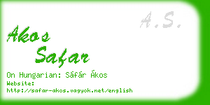 akos safar business card